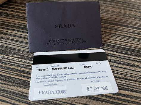 how do i know its a prada bag is real|prada authenticity certificate card.